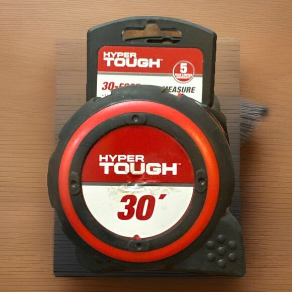 30' Foot Tape Measure Hyper Tough Rubber Grip Large Easy To Read New - Picture 1 of 3